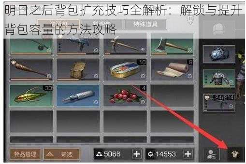 明日之后背包扩充技巧全解析:解锁与提升背包容量的方法攻略