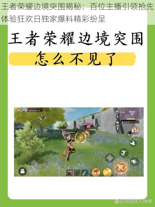 王者荣耀边境突围揭秘:百位主播引领抢先体验狂欢日独家爆料精彩纷呈